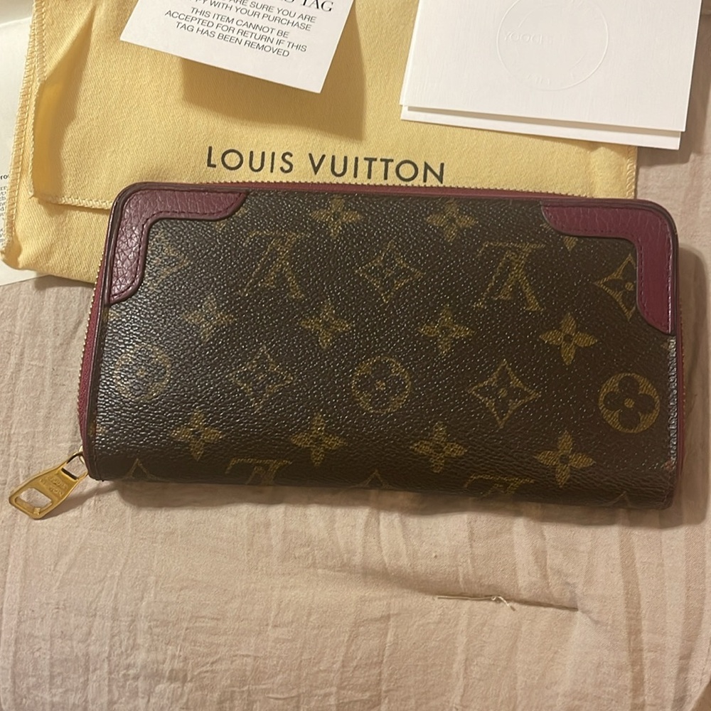 Louis Vuitton Monogram Retiro Zippy Wallet Aurore Raisin - Picture 3 of 16